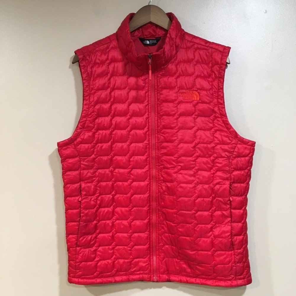 The North Face Mens L Thermoball Eco Insulated Puffer Vest Red Performance Hike